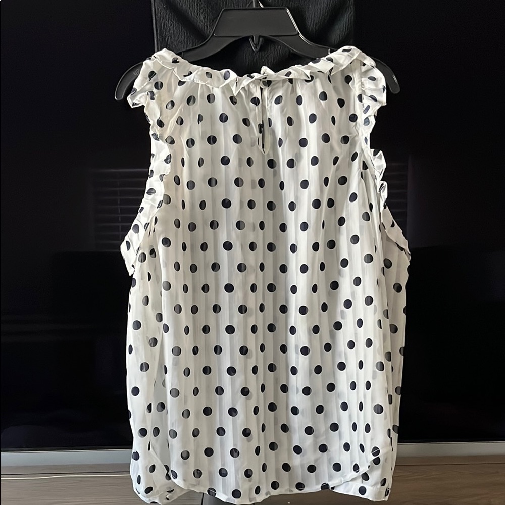 Polka Dot Ruffle Blouse - Picture 2 of 6